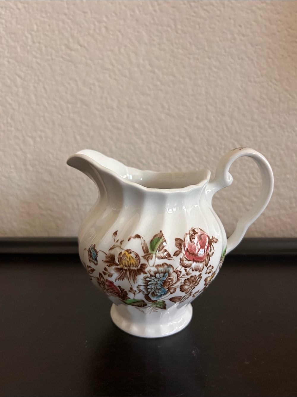 Vintage Johnson Brothers Staffordshire Bouquet Ironstone  creamer pitcher